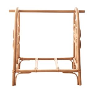 Soporte de Ropa para Muñecas de Ratán Natural Hecho a Mano para Muñecas de 18 Pulgadas, Decoración de Habitación Infantil Estilo Boho, Organizador de Regalos Sostenible - Product Image 2