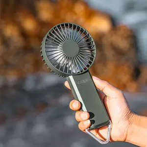 夏季风冷个人手持风扇户外可充电超静音强风动力手持风扇带登山扣
