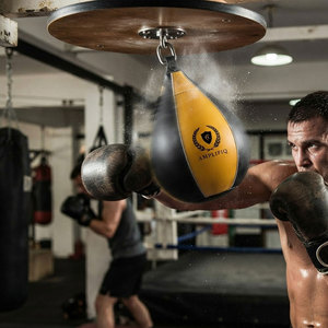Ballon de vitesse de boxe en cuir de haute qualité - Hauteur réglable, personnalisable pour l'entraînement physique et la pratique du punching - Product Image 3