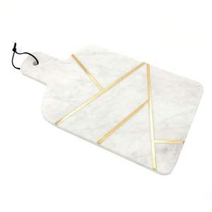 Tabla de cortar de mármol sólido para la encimera de la cocina, para cortar alimentos, resistente al calor y de piedra duradera. - Product Image 1