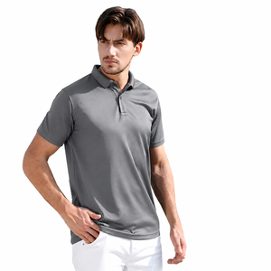 Vente en gros de t-shirts décontractés en coton 100% tricoté pour hommes, avec broderie personnalisée et impression de logo, pour le golf - Product Image 1