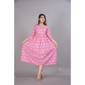 AARTI FASHION Casual Daily Loose Salwar Suit Woven Fabric <b>Three</b> Quarter Sleeve O-Neck Breathable Comfortable Natural Waistline - Product Image 5