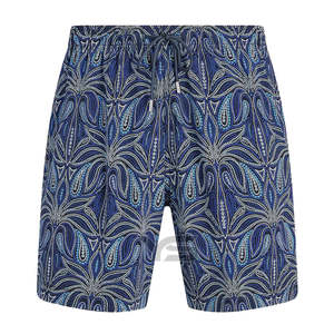 Men's Knee-Length Board Shorts-Sublimation Printed Polyester Swimwear Windproof & Quick Dry Breathable Drawstring Waist - Product Image 1