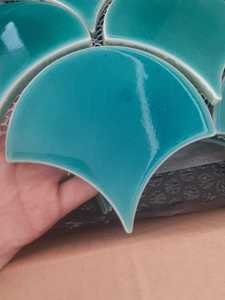 Premium Porcelain Green Ceramic Tiles Non-Slip Antibacterial Polished Unique <b>Mosaic</b> Shape Wall Floor Tiles for Bathroom Villa - Product Image 6