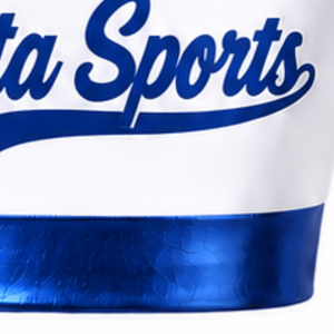 Maillot de cheerleading sans manches sublimé blanc et bleu roi, tenue de sport athlétique pour l'entraînement et la compétition - Product Image 6