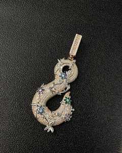 Collar con Colgante de Letra Personalizado de Fábrica, Plata de Ley 925, Diamante Moissanita VVS, Joyería de Lujo, Collar con Colgante Iced Out, Estilo Hip Hop - Product Image 4