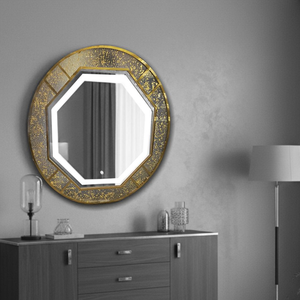 Sublimez les espaces intérieurs avec notre miroir S S PVD sur mesure, doté d'une finition sophistiquée et laminée en tissu. - Product Image 5