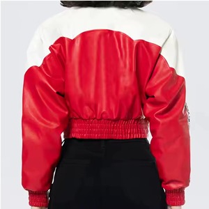 Premium Ladies Embroidered Letterman Varsity Leather Jacket College Fashion OEM ODM Manufacturer Sample Service Available - Product Image 1