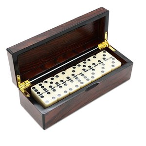 Jeu de dominos en bois pour enfants et adultes, jeu de société familial classique, jouet éducatif stimulant la réflexion, divertissement pour les fêtes - Product Image 2