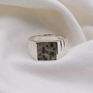 925 Sterling Silver Faceted Square Gemstone <b>Ring</b> Handmade Natural Stone Bohemian Wedding Engagement <b>Statement</b> <b>Ring</b> - Product Image 5