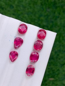 Piedras preciosas de turmalina rubelita natural, piedras sueltas de turmalina rosa roja para la fabricación de joyas y colección. - Product Image 6
