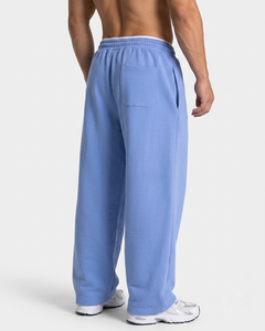 Sweat-shirt à capuche pour homme OEM, bleu azur avec détails contrastés, décontracté, surdimensionné, en molleton premium, pull à capuche pour homme - Product Image 5