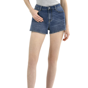 Short en jean tendance pour femme, coupe ajustée, déchiré, respirant, avec service OEM - Product Image 2