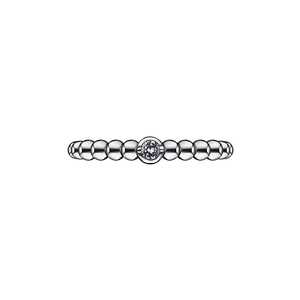 Adjustable <b>Dainty</b> Solitaire Beaded Stackable <b>Rings</b> Bezel Custom Promise 14K 18K Solid Gold Round Diamond Everyday Wear <b>Ring</b> - Product Image 1