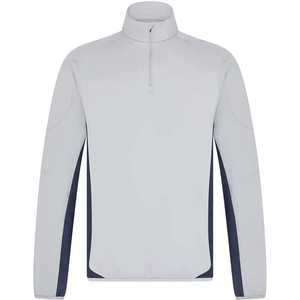เสื้อสเวตเชิ้ตผู้ชายแบบซิปครึ่งตัว แขนสั้น ผ้าฝ้าย ไม่มีลาย - Product Image 1