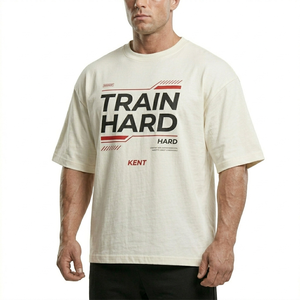 Camiseta Deportiva Extra Grande de 240 GSM, 100% Algodón Transpirable, para Gimnasio, Entrenamiento, Ropa Urbana Unisex, OEM ODM - Product Image 2