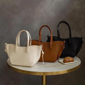 Soft PU Leather Tote Bag <b>Large</b> Capacity Shoulder Handbag <b>Pebbled</b> Texture Portable Women Carryall for Work Travel - Product Image 1