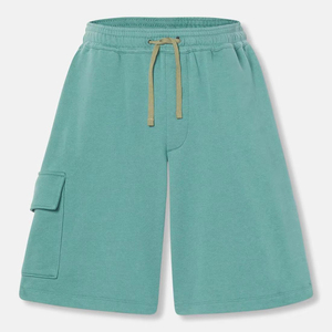 Shorts de sport décontractés vintage pour hommes en laine de haute qualité 180 grammes, confortables avec ceinture élastique, 100 % coton - Product Image 1