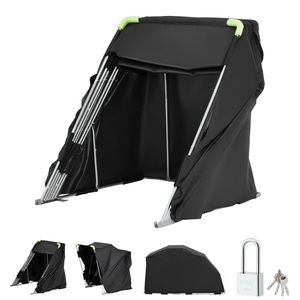 Abri de rangement pour moto tout temps robuste en tissu Oxford 600D, tente de garage pliable avec serrure de sécurité - Product Image 1
