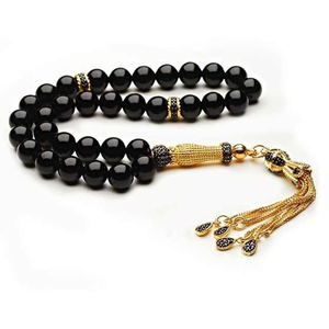 En gros TASBIH Perles de prière musulmanes turques, Perles de louange islamiques, 99 perles imitation perle en résine, avec cordon, écologique, fait main, Amour - Product Image 5