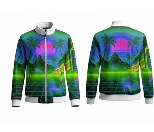 Personalized Full Zip Sublimation Sports Jacket <b>Running</b> and Fitness Wear Warm Breathable Quick Dry | Sizes Men Women Youth - Product Image 1