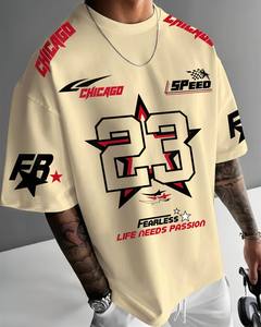 Camiseta Deportiva Unisex de Talla Grande con Estampado Gráfico Inspirado en las Carreras, de Fábrica Directa en Bangladesh, de Manga Corta, Transpirable, de Secado Rápido y Ecológica - Product Image 1