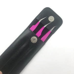 แหนบถอนขนตาแบบมืออาชีพแหนบเส้นใยสเเตนเลสสีแข็งแรงโลโก้ตามสั่ง - Product Image 5