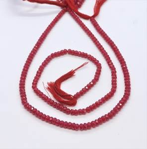 AAA Pink <b>Ruby</b> Faceted Rondelle Beads 4.5-5 MM <b>Ruby</b> Corundum Faceted Rondelle Beads 12.5 Inch Pink <b>Ruby</b> Corundum Gemstone Beads - Product Image 1