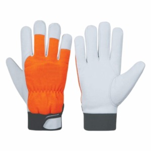 Gants à doigts entiers en PU, antidérapants, pour l'extérieur, unisexes, toutes saisons, fermeture à boucle et crochets, blanc bleu - Product Image 2