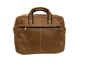 Maletín de Cuero Genuino Personalizable, Estilo Vintage, de Piel de Vaca Crazy Horse, para Portátil, con Cierre, Impermeable - Product Image 2