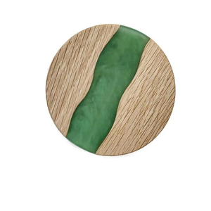 Sous-verre rond de luxe en résine - Non toxique et écologique - Product Image 1