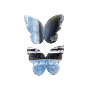 Papillon volant en cristal de haute qualité, opale bleue Owyhee avec ailes en pierre de guérison, papillon sculpté 3D et décoration d'intérieur, vente en gros - Product Image 6