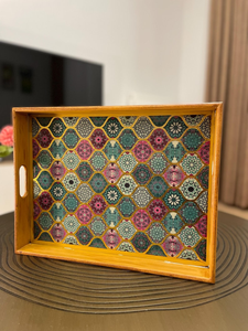 Plateau de service rectangulaire en bois pour le petit-déjeuner et les collations, vaisselle en bois naturel durable pour la maison, les restaurants et l'hôtellerie - Product Image 2