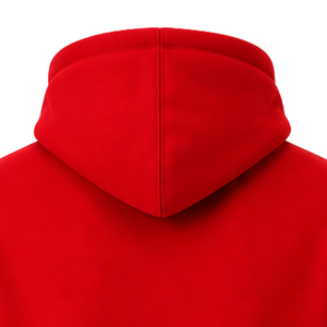 Sudadera con capucha personalizada para hombre, color rojo escarlata, manga larga, corte regular, forro polar, capucha con cordón, bolsillo canguro, estilo casual urbano - Product Image 6