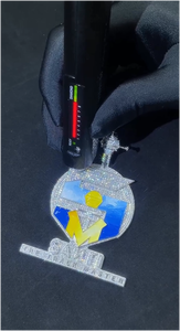 Colgante Personalizado con Nombre en Moissanita VVS, Pasa el Test de Diamantes, Estilo Hip Hop, Plata 925, Corte Redondo, Letra Inicial, Joyería Fina para Hombre - Product Image 5