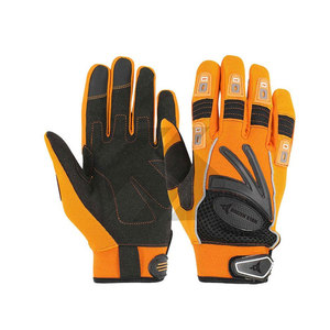 Gants de course antidérapants en polyester à doigts complets, noirs et vert fluo, compatibles écran tactile, unisexe, pour motocross et cyclisme, fermeture à enfiler - Product Image 4