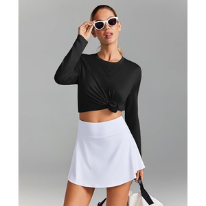 Camiseta deportiva de manga larga para mujer, camiseta de gimnasio ultrasuave, camiseta deportiva elástica para correr, entrenar y hacer yoga - Product Image 4