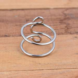 SHYAM JEWELRS Twisted Cable Pattern 925 Silver <b>Wrap</b> Ring Handmade Adjustable Double Band Finger Splint Luxury Unisex <b>Wedding</b> - Product Image 4