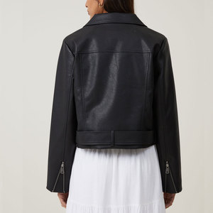 Veste en cuir véritable respirante et imperméable pour femme, taille personnalisée, automne-hiver, vente chaude - Product Image 4