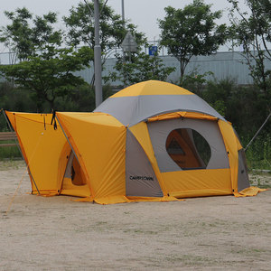Carpa de glamping para 4-5 personas, diseño octagonal, carpa familiar, origen Vietnam, fibra de vidrio, impermeable, poliéster y algodón, equipo de camping. - Product Image 2