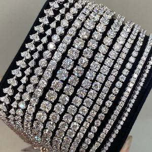 Lab Grown Diamond Tennis <b>Bracelet</b> <b>Silver</b> White Gold Plated <b>Bangle</b> Emerald Cut Unisex Jewelry Party Wedding Anniversary Gift - Product Image 3