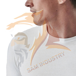 T-shirts à manches longues pour hommes de qualité supérieure, 100% coton, coupe classique, motif uni, impression de logo personnalisée - Product Image 3