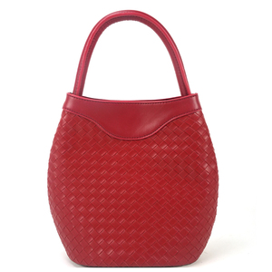Bolso de Mano de Cuero Genuino Tejido Ligero Rojo Minimalista para Mujer, Venta al Por Mayor OEM - Product Image 2