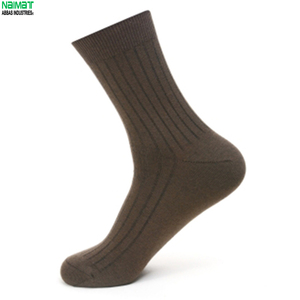 Naimat Men's Crew <b>Socks</b> 100% Cotton Knitted Solid Black Breathable Daily Wear Autumn Standard <b>Thickness</b> Two Seasons Wear - Product Image 3