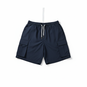 Shorts décontractés pour homme, shorts cargo de plage, demi-pantalons légers, personnalisés, à séchage rapide, écologiques, avec cordon de serrage - Product Image 5