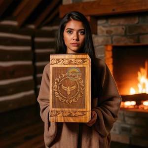 AYAANS Rosewood wooden Hand Carved Wooden Hot Selling cremation Urn <b>Box</b> for Adult Ashes Wholesale Cremation Urns (6X6X11)IN - Product Image 2