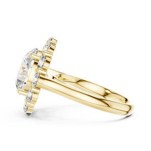 Hermoso Anillo de Diseño en Oro Rosa de 14k con Diamante Cultivado en Laboratorio de Corte Brillante Redondo - Product Image 3