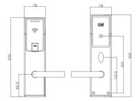 Kommerzielles Wasserdichtes Edelstahl-Smart-Türschloss Zugangskontrolle RFID-Schlüsselkarten-Türschloss Hotelsystem mit Energieversorgung