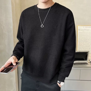 ผู้ผลิตเสื้อสเวตเชิ้ตผู้ชาย รับทำโลโก้ ผ้าฟลีซหนานุ่ม คอกลม ทรงโอเวอร์ไซส์ สไตล์สตรีทแวร์ลำลอง สำหรับฤดูหนาว - Product Image 3