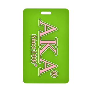 Since 1908 Luggage <b>Tag</b> Green PVC Travel Bag <b>Tag</b> with Pink Lettering <b>ID</b> Address Card Holder Suitcase Identifier Travel Accessory - Product Image 2